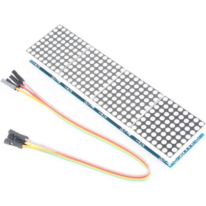 Imagem de Módulo De Matriz De Pontos MAX7219 32x8 4 Em 1 Display LED Para Arduino Raspberry Pi 5Pin Drive