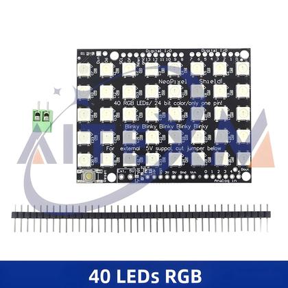 Imagem de Módulo De Matriz LED RGB WS2812 5050 4x4 8x8 16x16 Para Arduino Lâmpada De Condução Em Cores