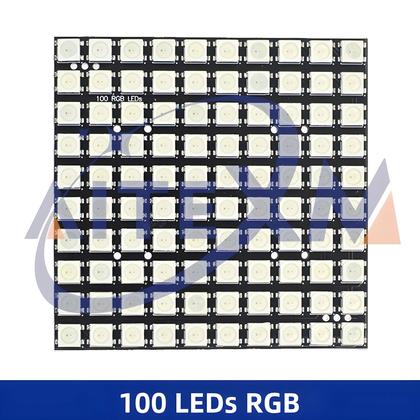 Imagem de Módulo De Matriz LED RGB WS2812 5050 4x4 8x8 16x16 Para Arduino Lâmpada De Condução Em Cores