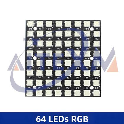 Imagem de Módulo De Matriz LED RGB WS2812 5050 4x4 8x8 16x16 Para Arduino Lâmpada De Condução Em Cores