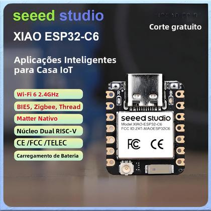 Imagem de Módulo De Placa De Desenvolvimento Mini WiFi6 BLE 5.0 ESP32-C6 Para Arduino IoT Zigbee Casa