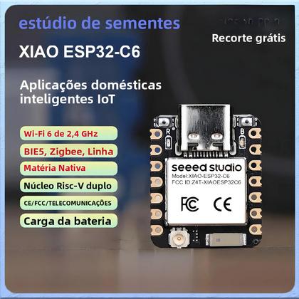 Imagem de Módulo De Placa De Desenvolvimento Mini WiFi6 BLE 5.0 ESP32-C6 Para Arduino IoT Zigbee Casa
