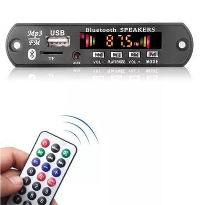 Imagem de Módulo De Placa MP3 Bluetooth 5.0 12VReprodutor De Áudio USB TF Com FM , Controle Remoto E Tela Colorida Para Carro