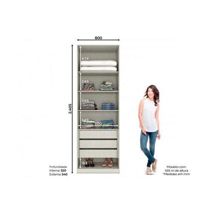 Imagem de Módulo de Quarto Solteiro MC03 Seletto Areia 2 Portas e 3 Gavetas Areia - Henn