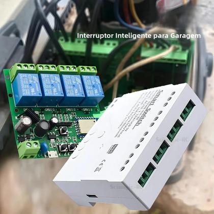 Imagem de Módulo De Relé De Interruptor Inteligente WiFi 1 2 4 Canais Controle Remoto Para Porta De Garagem