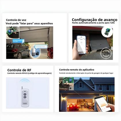Imagem de Módulo De Relé De Interruptor Inteligente WiFi 1 2 4 Canais Controle Remoto Para Porta De Garagem