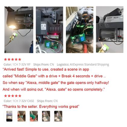 Imagem de Módulo De Relé De Interruptor Inteligente WiFi 1 2 4 Canais Controle Remoto Para Porta De Garagem
