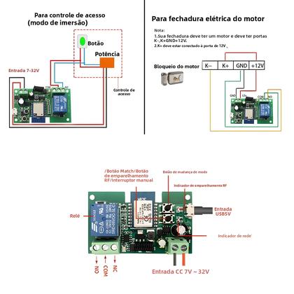Imagem de Módulo De Relé De Interruptor Inteligente WiFi 1 2 4 Canais Controle Remoto Para Porta De Garagem