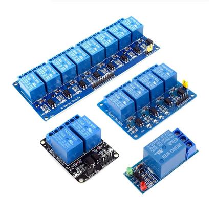 Imagem de Módulo De Relé Multi-Canal Para Arduino Raspberry Pi DC 5V 12V 24V Com Optoacoplador E Gatilho