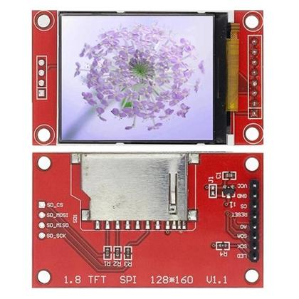 Imagem de Módulo De Tela LCD TFT De 1.8 Polegadas SPI Serial 51 Drivers 4 IO Para Arduino Resolução 128x160