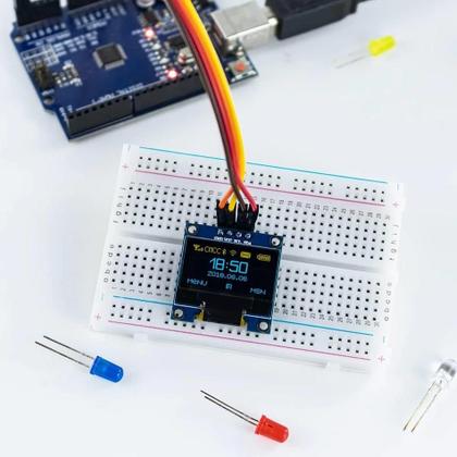 Imagem de Módulo De Tela OLED Azul 128x64 I2C IIC Para Arduino ESP32 ESP8266 0.96 Polegadas