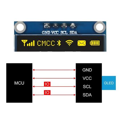 Imagem de Módulo De Tela OLED Azul 128x64 I2C IIC Para Arduino ESP32 ESP8266 Aokin 0.96 Polegadas