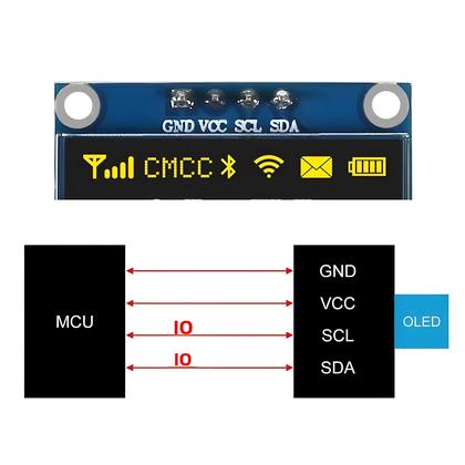 Imagem de Módulo De Tela OLED Azul 128x64 I2C IIC Para Arduino ESP32 ESP8266 Aokin 0.96 Polegadas