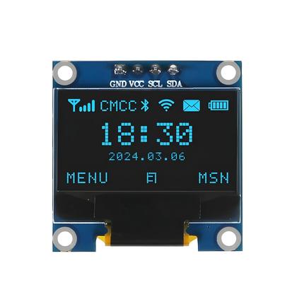 Imagem de Módulo De Tela OLED Azul 128x64 I2C IIC Para Arduino ESP32 ESP8266 Aokin 0.96 Polegadas