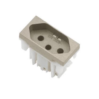 Imagem de Modulo de Tomada 2P+T 10A Champagne Inova Pro Class Alumbra 85409
