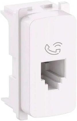 Imagem de Módulo de Tomada para Telefone RJ11 Branco Pial Zeffia