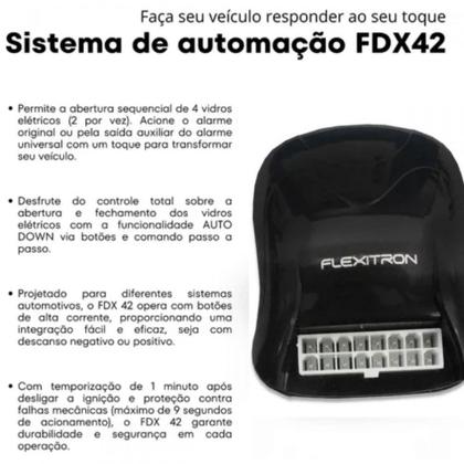 Imagem de Módulo De Vidro Elétrico FDX42 Flexitron 4 Vidros Universal