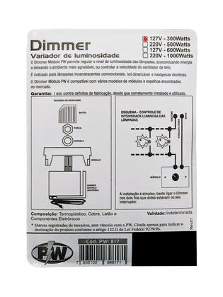 Imagem de Modulo Dimmer Regulador De Luminosidade 127v  300w Universal