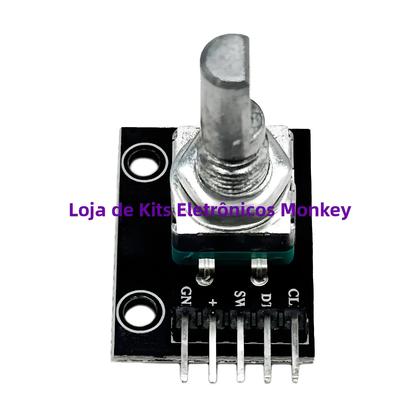 Imagem de Módulo Encoder Rotativo 360 Graus 1-8 PCS KY-040 Com Tampa De Botão Sensor De Interruptor 5V Para