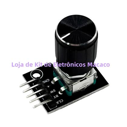 Imagem de Módulo Encoder Rotativo 360 Graus 1-8 PCS KY-040 Com Tampa De Botão Sensor De Interruptor 5V Para