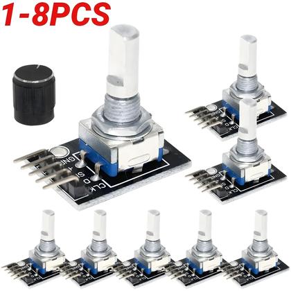 Imagem de Módulo Encoder Rotativo 360 Graus 5V KY-040 Com Tampa De Botão Para Placa De Desenvolvimento Arduino