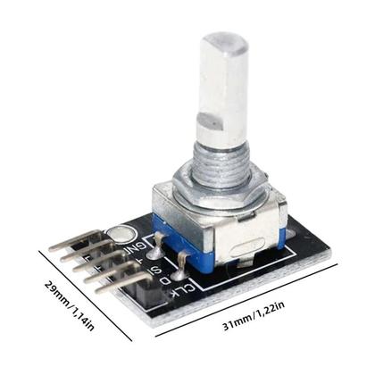 Imagem de Módulo Encoder Rotativo 360 Graus 5V KY-040 Com Tampa De Botão Para Placa De Desenvolvimento Arduino