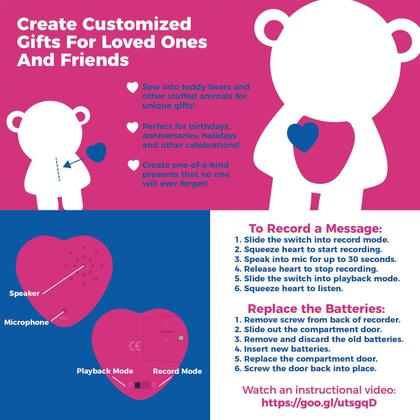 Imagem de Módulo Gravador de Som Inventiv para Pelúcia - Pacote com 2