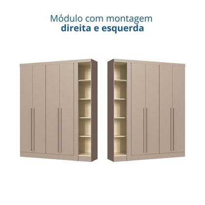 Imagem de Módulo Guarda-roupa de Canto 4 Portas 2 Gavetas Infinity