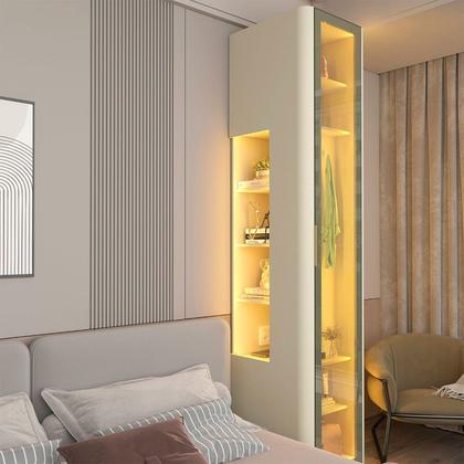 Imagem de Módulo Guarda-roupa Nicho Reflecta 1 Porta com Led 100% Mdf Innova