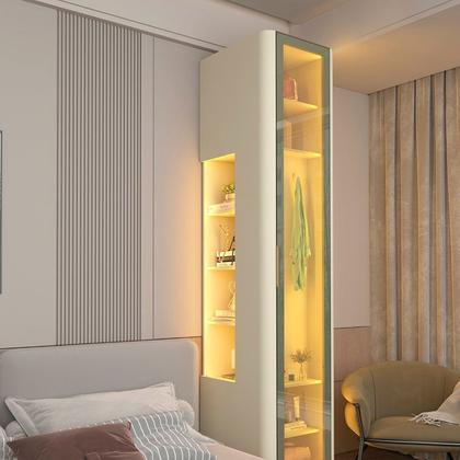 Imagem de Módulo Guarda-roupa Nicho Reflecta 1 Porta com Led 100% Mdf Innova