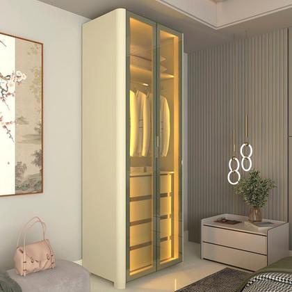 Imagem de Módulo Guarda-roupa Reflecta 2 Portas com Led 100% Mdf Innova