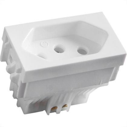 Imagem de Modulo Ilumi Slim 1 Tomada 10A. Branco 81140