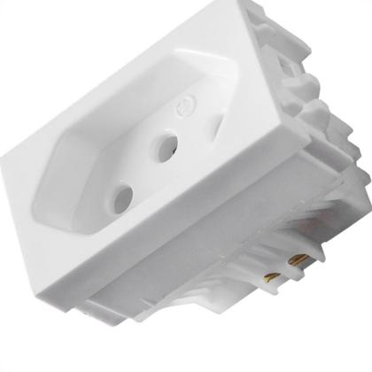 Imagem de Modulo Ilumi Slim 1 Tomada 10A. Branco 81140
