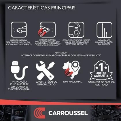Imagem de Modulo Interface para Camera na Multimidia Original HB20 e Creta Faaftech  Traseira Ré ou Frontal