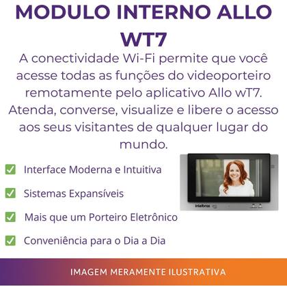 Imagem de Módulo Interno Videoporteiro WiFi Intelbras wT7 Display Touch 7, Acesso Remoto via App e Gravação
