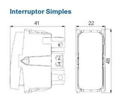 Imagem de Módulo Interruptor 250v  Simples 10A - Composé Branco 13203020- WEG