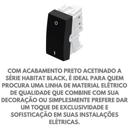 Imagem de Módulo interruptor bipolar paralelo 16a/250 - habitat black