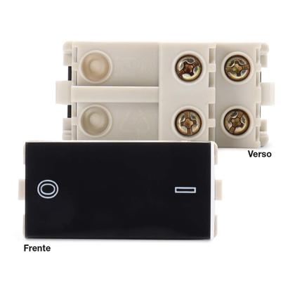 Imagem de Módulo Interruptor Bipolar Simples 10A Ebony Infiniti Margirius