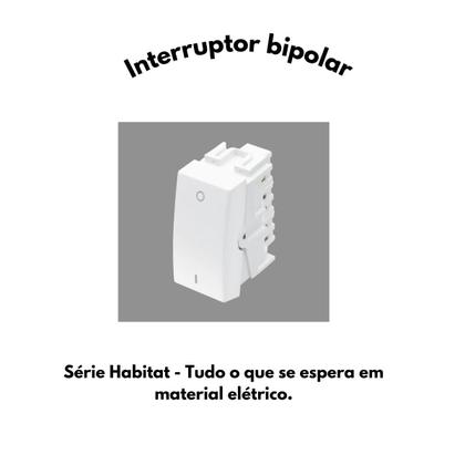 Imagem de Módulo Interruptor Bipolar Simples 20A 250V Habitat - Fame