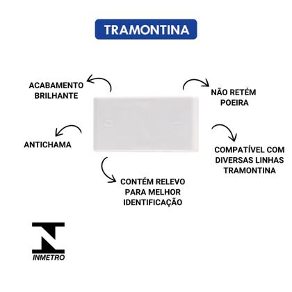 Imagem de Módulo Interruptor Bipolar Simples LIZ/LUX² Tramontina Branco 57115/004