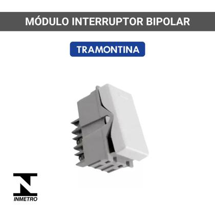 Imagem de Módulo Interruptor Bipolar Simples LIZ/LUX² Tramontina Branco 57115/004