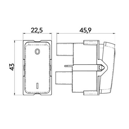 Imagem de Módulo Interruptor Bipolar Simples MarGirius B3 25A Branco