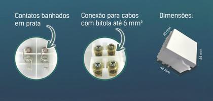 Imagem de Módulo Interruptor Bipolar Simples Tramontina 20 A 250 V Branco