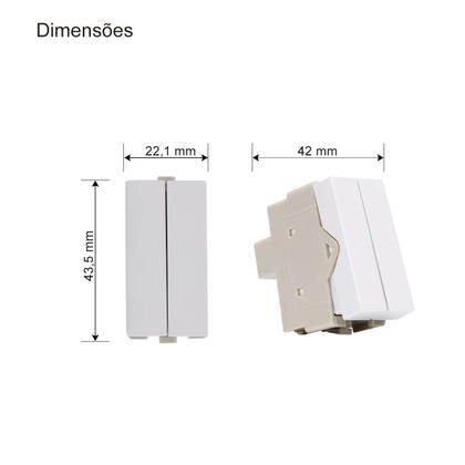 Imagem de Módulo Interruptor Duplo Paralelo 10A Br Infiniti Margirius