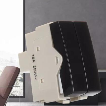 Imagem de Módulo Interruptor Duplo Paralelo Ebony Margirius 17842