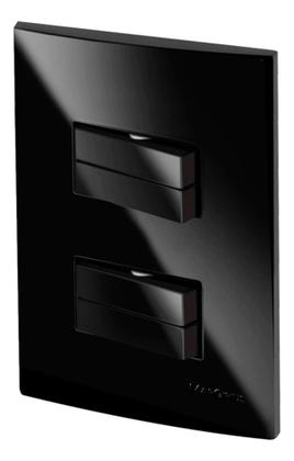 Imagem de Módulo Interruptor Duplo Paralelo Ebony Margirius 17842