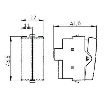 Imagem de Módulo Interruptor Duplo Paralelo MarGirius Sleek 10A Branco