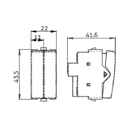 Imagem de Módulo Interruptor Duplo Paralelo MarGirius Sleek Colors 10A Argila
