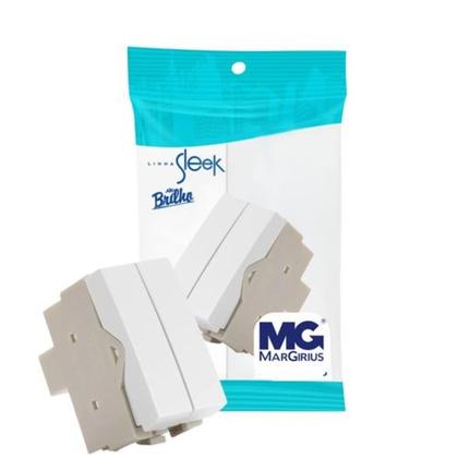 Imagem de Módulo Interruptor Duplo Paralelo Sleek Margirius 17840