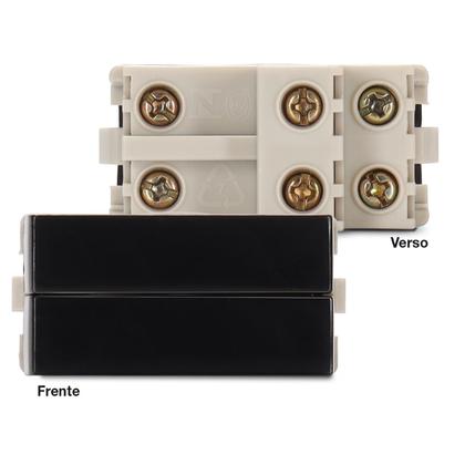 Imagem de Módulo Interruptor Duplo Paralelo Sleek Preto Ebony MarGirius
